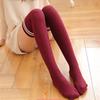Girl Socks Long Socks Three Stripe Cotton Over Knee Thigh High Stockings