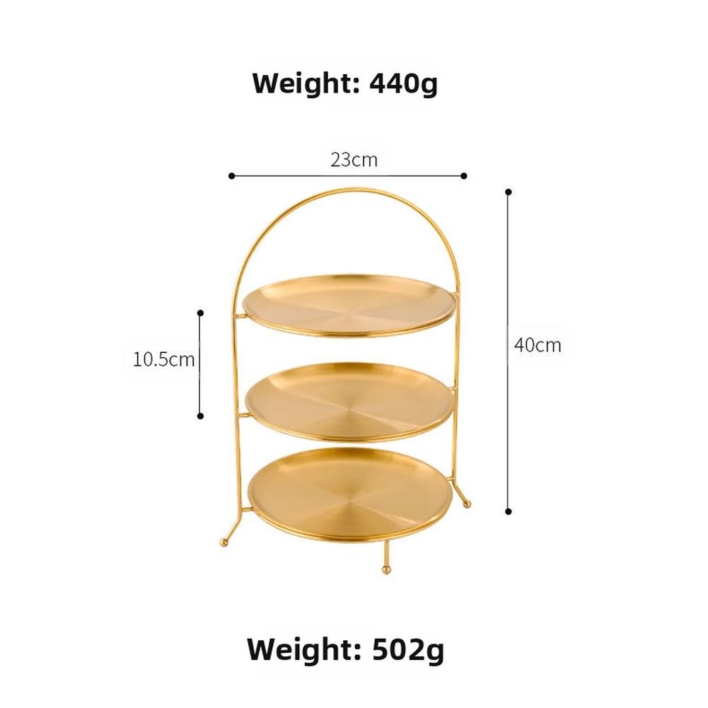 Mehrstöckiges rundes Tablettgestell aus Edelstahl für BBQ Hot Pot Servierständer mit glatt polierter und rostbeständiger Oberfläche