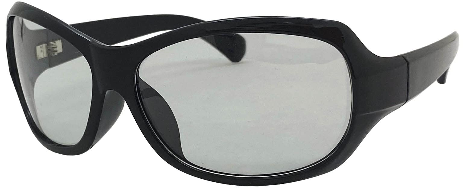 

az Polarized Light Cut Curve Type Sunglasses Black Smoke Polarized Lens [FaceTrick Label] Lens/UV Protection/Blue Frame/Light AZPL3128-1LS