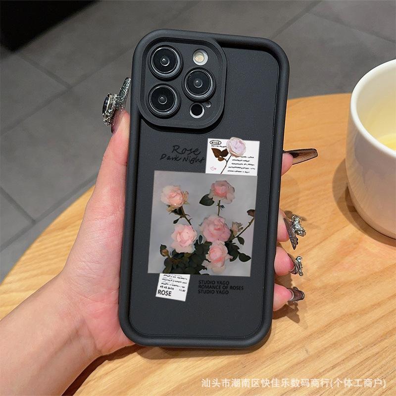 Full screen cute flower iPhone15/16promax mobile phone case 13/12mini Apple 11 anti-drop and dustproof 14