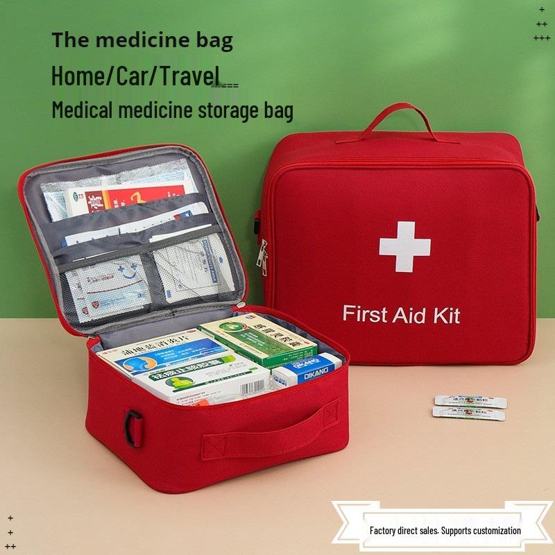 Portable Large-Capacity Crossbody Medicine Storage and Emergency Travel Bag