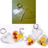10 Pcs Various Shapes Acrylic Keychain Picture Frame Keyring with Split Rings