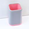 Kawaii Desktop Storage Organizer Simple Plastic Pen Holder Stationery Box for Home Office School Student Use