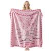 Soft Fleece Blanket With Customizable Gift Text Print Sofa Nap Or Air Conditioning Use