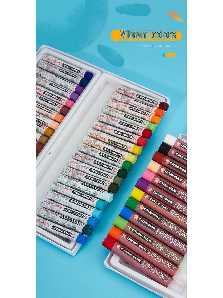 Washable Japan Sakura Oil Pastels: No-Mess Crayons for Kids & Students