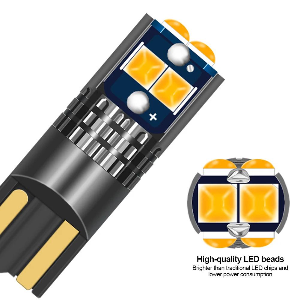 T10 Car Side Light Multiple Colors LED Strip Marker Bulb Canbus No Error DC 12V Auto Driving License Plate Bulbs Super Bright