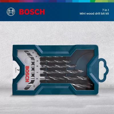 Mini punta da trapano per lavorazione del legno 7 in 1 Set di punte da trapano per accessori professionali Bosch 7 pezzi 3-10mm Adatto per legno duro e tenero