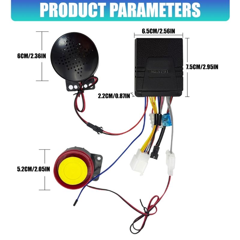 Motorcycle Security Alarm Universal Anti Theft Sensitivity Waterproof ABS Housing Bike Alarm with Remote Control