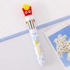 Fast Food Themed 10-Color Ballpoint Pen French Fries Burger Topper Designs Multi-Color Writing Tool for Journaling And Notes