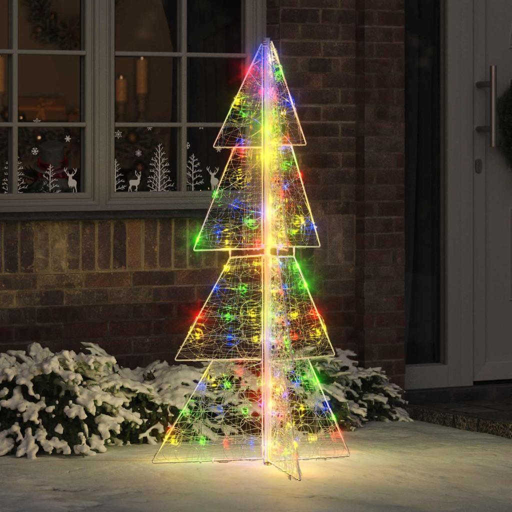 Christmas Tree with 160 Multicolor LEDs 150 cm Acrylic