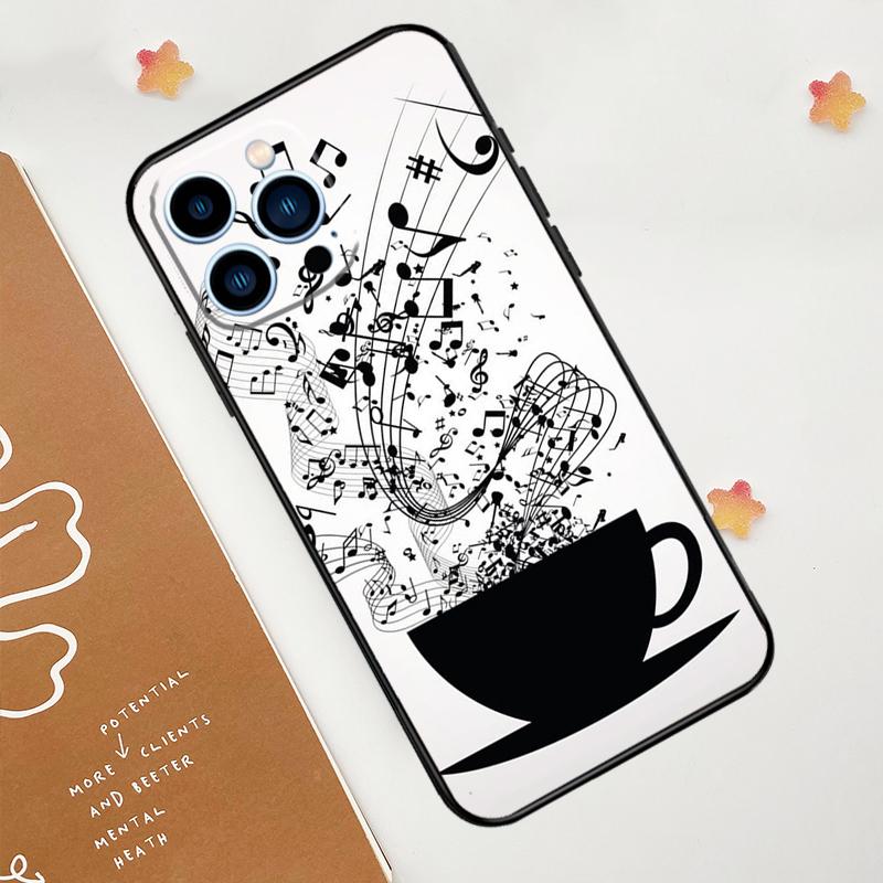 Musical Music Note Phone Case For iPhone 17 Pro Max 14 11 15 16 Pro Max 12 13 Mini 16 Plus 16e 17 Air Funda