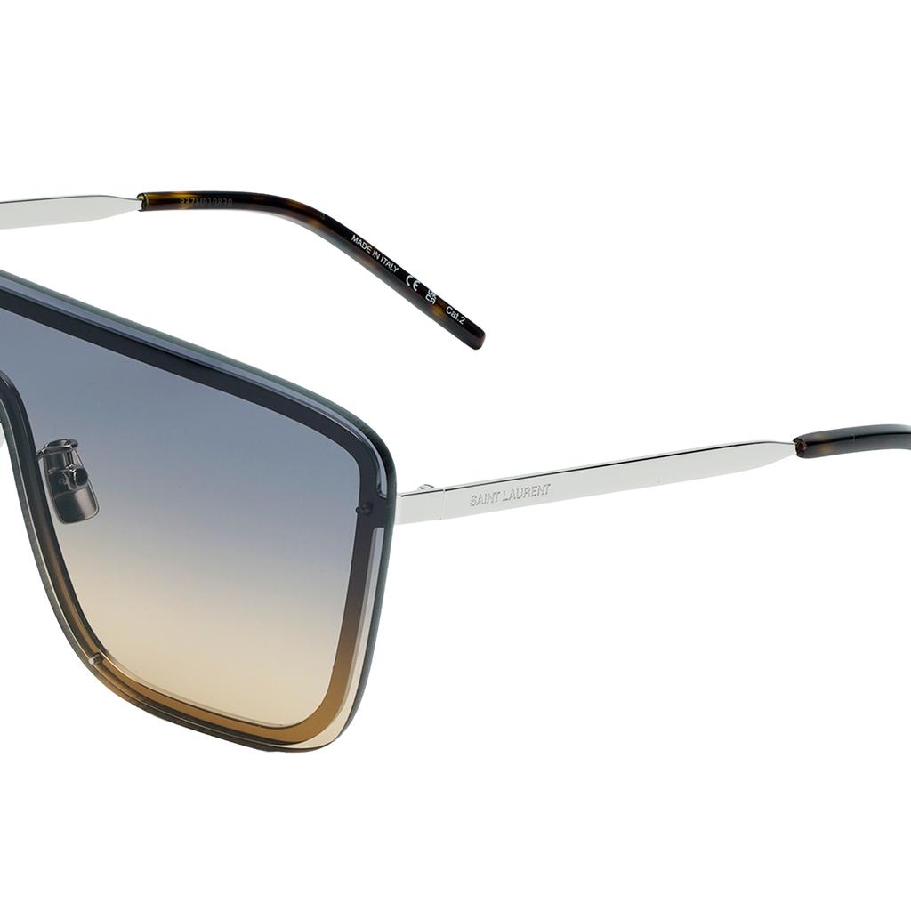 Saint Laurent Gradient Mask Sunglasses Silver Unisex Eyewear SL-364-MASK009