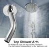 6   Stainless Steel Round Top Shower Arm Pipe Wall Mount for Bathroom Ceiling Shower Head