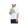 Adidas Logo Print Crew Neck T-Shirt Men Tops White IA9430