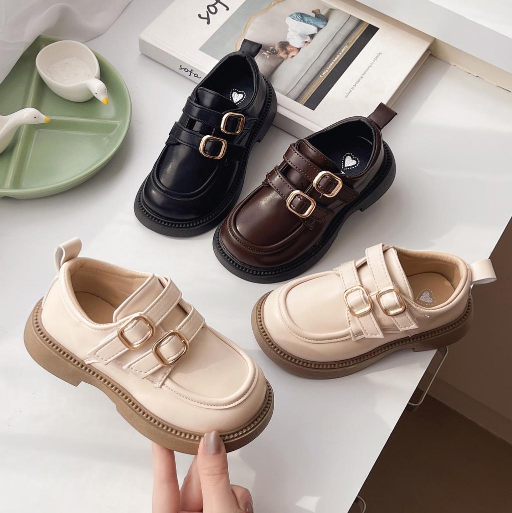 Girls shoes children's princess small leather shoes 2025 spring and autumn new girls British black single shoes loafers