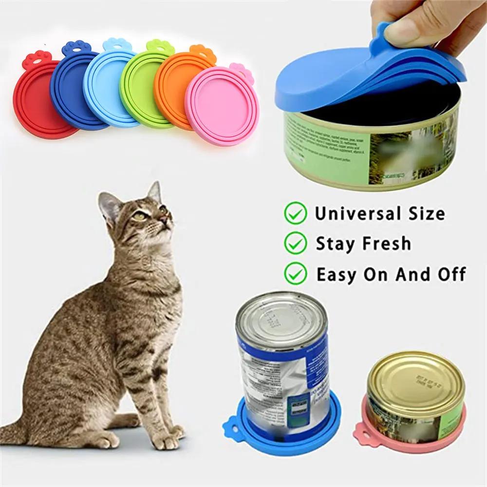 1 ud. 3 en 1 Reutilizable Almacenamiento de Alimentos Mantener Fresco Tapa de Lata Tapa para Latas de Mascotas Tapa de Lata de Silicona A Prueba de Moho Suministro Caliente de Cocina Tapas de Conserva