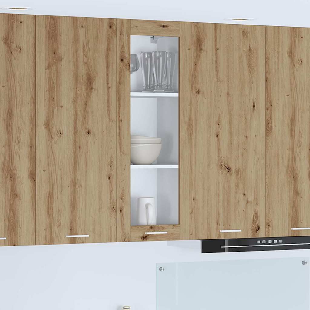 Artisan Oak Wall Mounted Cabinet 40 X 31 X 100 Cm Engineered Wood