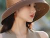 High-End Hepburn Style Raffia Sun Hat for Women - Elegant Summer Travel Accessory