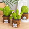 Crochet Cute Emotional Support Knitted Positive Energy Cactus Doll Home Decor Handmade Kintted Pumpkin Ghost Doll Halloween Gift