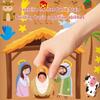62KD Christmas Stickers Colorful Nativity Scene Decals Removable Window Stickers