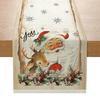 New Year Christmas Table Runner Santa Claus Xmas Bells Christmas Tablecloth Flag Cover Navidad Gift Merry Christmas Decorations