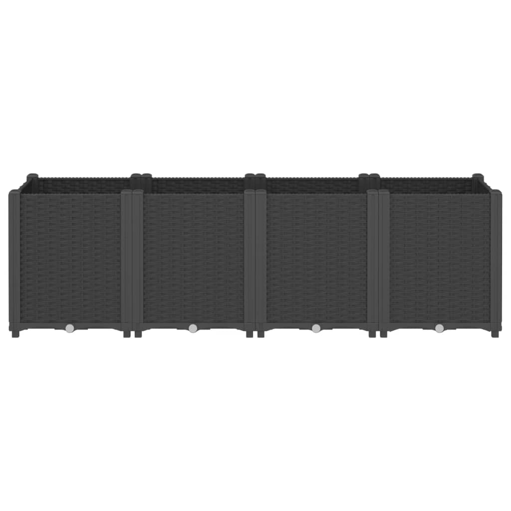 Plant Pot Black 160x40x53 cm PP