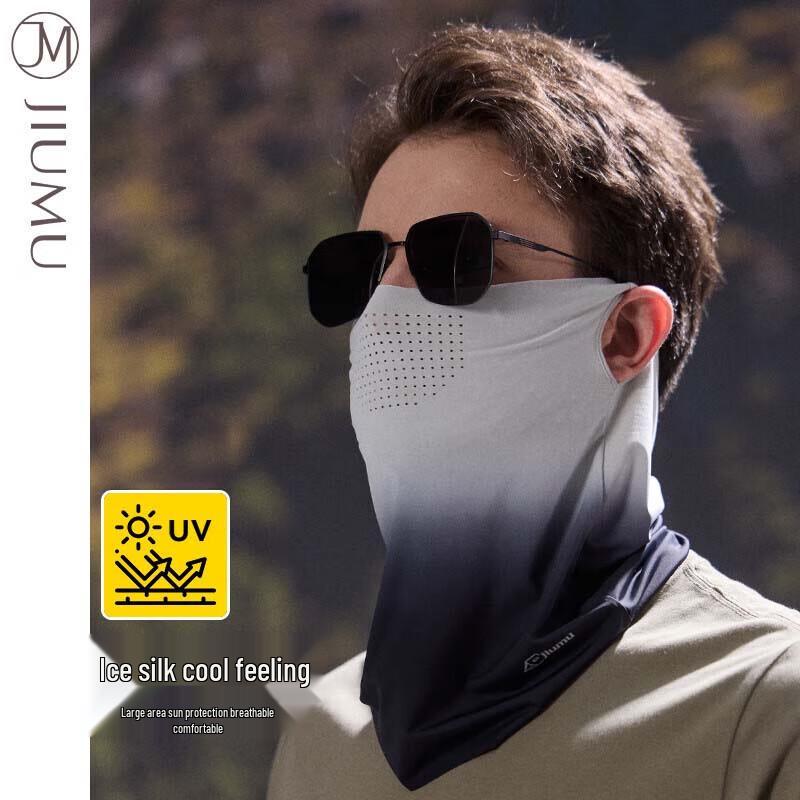 

JIUMU Men s Ice Silk Sun Protection Face Mask One Size