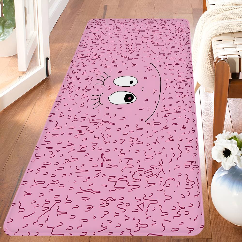 Cute Cartoon Les Barbapapa Hallway Carpet Washable Non-Slip Living Room Sofa Chairs Area Mat Kitchen Doormat Area Rug