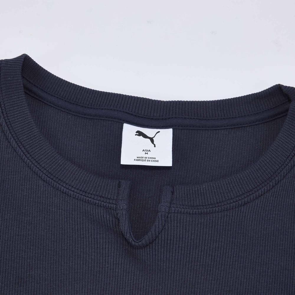 Puma Graphic Ribbed Slim Fit Sport Simple Short Sleeve T-Shirt Women tops 638607-16