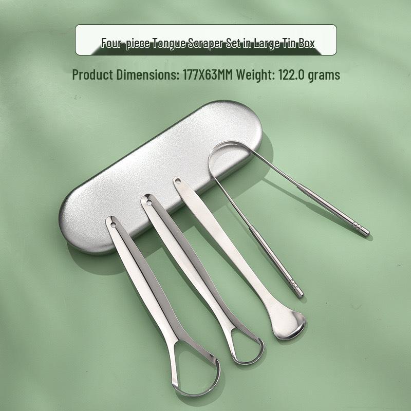 Stainless Steel Tongue Scraper & Coating Cleaner for Fresh Breath