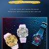 SANDA New Couple 9004/3137 Fantasy Colorful Men's and Women's Watch Fashion Trend Dual Display Outdoor Night Light Watch