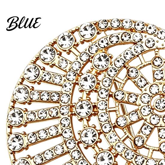 Women Fashion Jewelry Hollow Rhinestone Sun Moon Brooch, Metal Lapel Pin for Elegant Dress Men Women, Accessories Clothing Scarf Hat Decoration