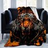 1pc Creative Roaring Tiger Cartoon Blanket  Soft Throw for Home Decor, Gift Idea, Living Room, Travel, Camping, Car Blankets
