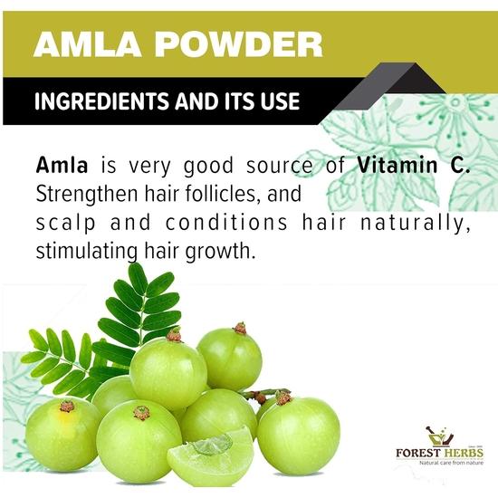 Skogens Urter Naturlig Pleie Fra Naturen Rent Amlapulver For Hårvekst (250 gram) | Ideell for hår, spising, drikking og hud