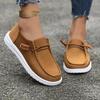 Women's 2025 Spring and Autumn New European and American Flat Bottom Foot Cover Low-top Lefu Women's Single Shoes