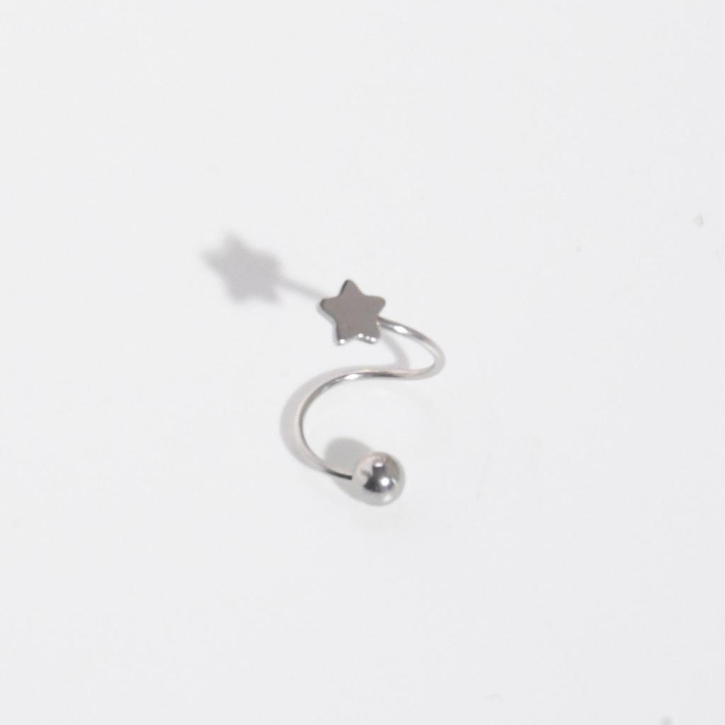 Sweetheart S-Shaped Star Ear Cuff Earrings for Girls - Cute and Unique Spring Hoops