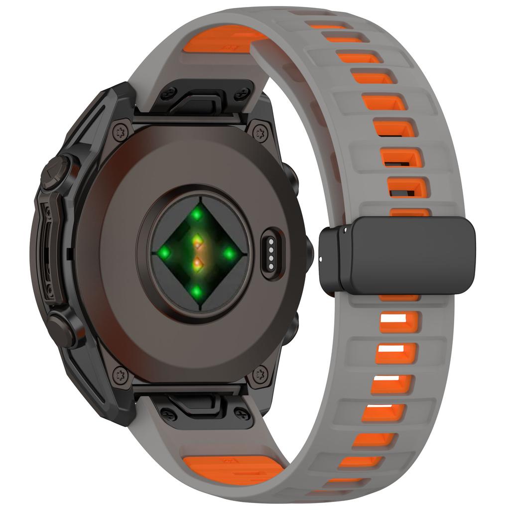 26mm Watch Band For Garmin Enduro 3/Fenix 8 51mm/Instinct 2X Breathable Silicone Strap with Magnetic Folding Clasp