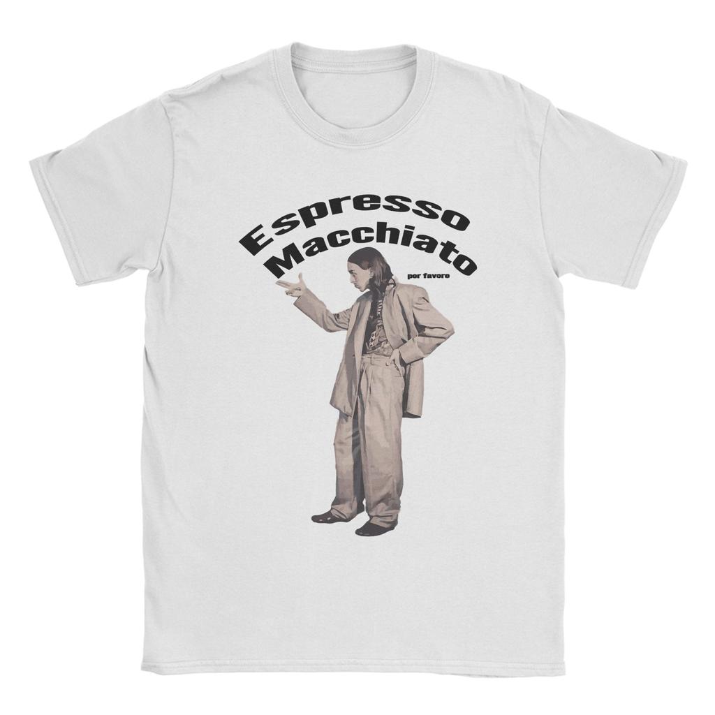 Classic Sillhouette Tommy Cash Espresso Eurovisions 2025 T Shirt for Men Hipster T-Shirt Crew Neck  Tees Short Sleeve Clothing