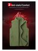Men's Plus Size Fleece Vest - Sleeveless Outdoor Jacket for Spring & Autumn
