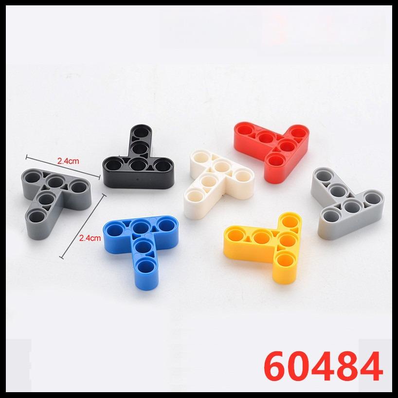 10PCS 3x3T Hole Arm MOC Building Blocks Technical Parts 60484 with Hole Beam Accessories Replace Part Compatible 6072627