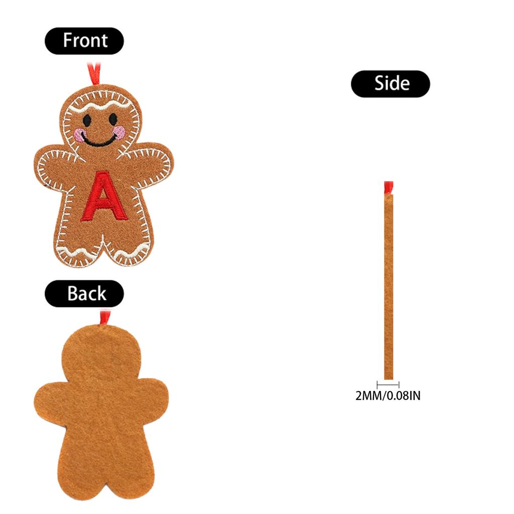 Christmas Gingerbreads Man Decorative Pendant Christmas Tree Pendant Christmas Letter Biscuits Man