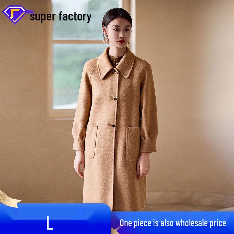 

Camel Women s Mid-Length Double-Faced Wool Coat 2024 Large