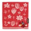Moomin Unspun Yarn Steam Sheared Mini Towel Organic Cotton Little My and Flowers Nordic [Mini Towel] /