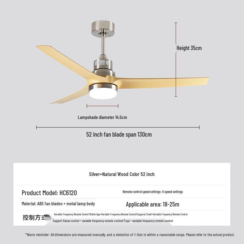 

Ретро Минималистичный Умный Потолочный Вентилятор с Тремя Лопастями и Защитой Глаз Remote Control