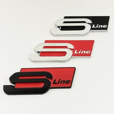 G23D Kovový Velký S Line Znak Boční Samolepka na Blatník Auta Znak na Zadní Kufr Pro qq1 Sline S6 S7 SQ5 SQ7 A3 A4 A5 A6 A7 Q3 Q4 Q5 Q7 TT