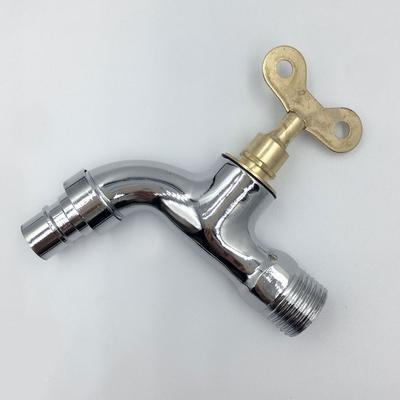 Grifo antirrobo con cerradura para llave, cuerpo de latón, orificio único para interruptor de llave, grifos para cocina y exterior