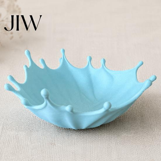 Coastal Style Organizer 3D Printed Jewelry Tray for Rings Earrings Bracelets, Ocean Splash Boho Home Decor Trinket Dish, Decorative Desktop