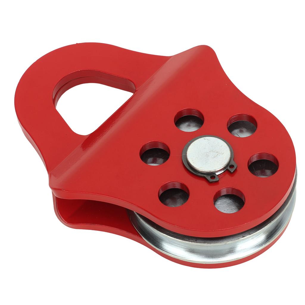 Winch Towing Pulley Snatch Block Towing Pulley 4T Load Bearing Capacity Heavy Duty Winch Pulley Red for Truck Tractor ATV UTV