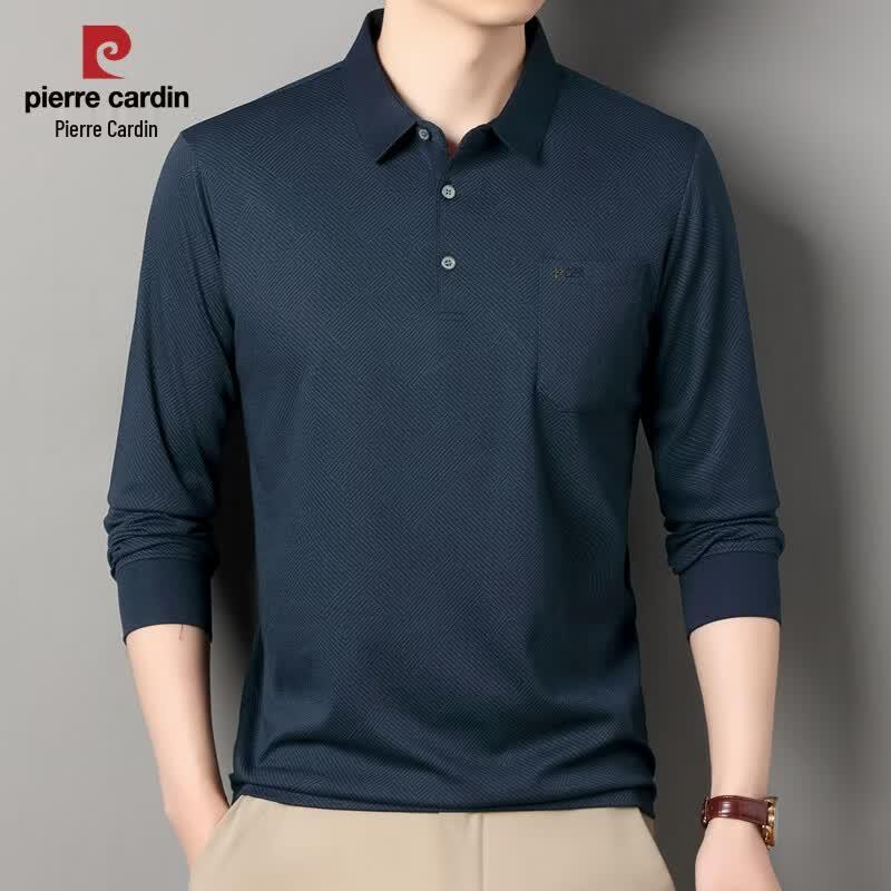 Pierre Cardin Men's Slim Fit Long-Sleeve Polo Shirt