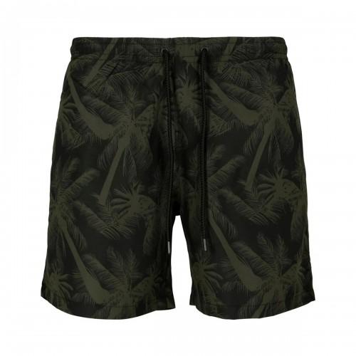 Urban Classics Herren Badeshorts mit Palmenmuster